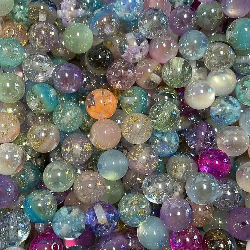Mixed Orange And Amber Acrylic Craft Beads