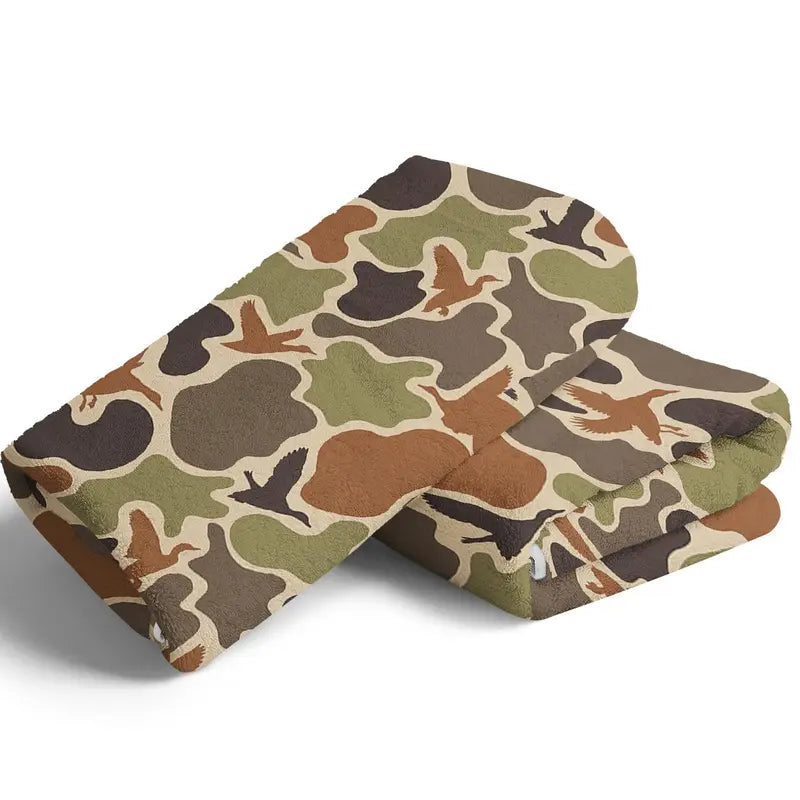 Soft Camouflage Print Flannel Throw Blanket