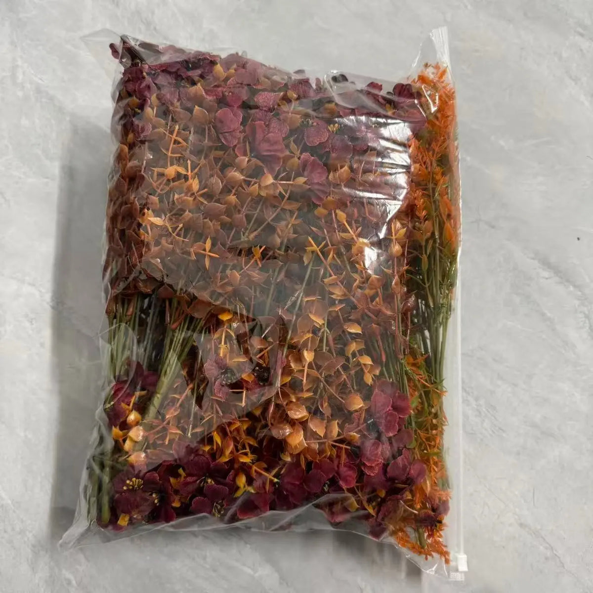 Burgundy and Orange Artificial Flower Stem Bundle