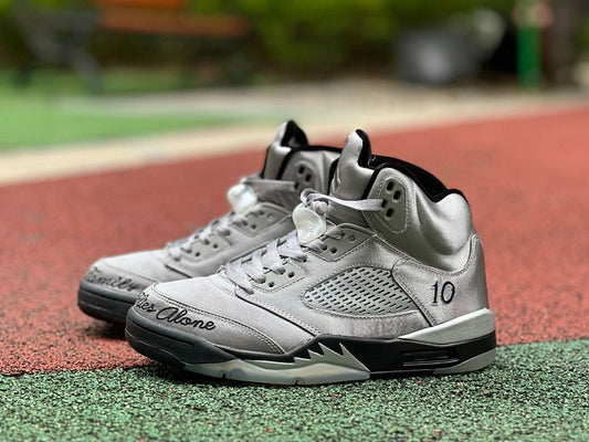 Air Jordan 5 Retro Carmelo Anthony PE "Family Flies Alone" Metallic Silver "10"