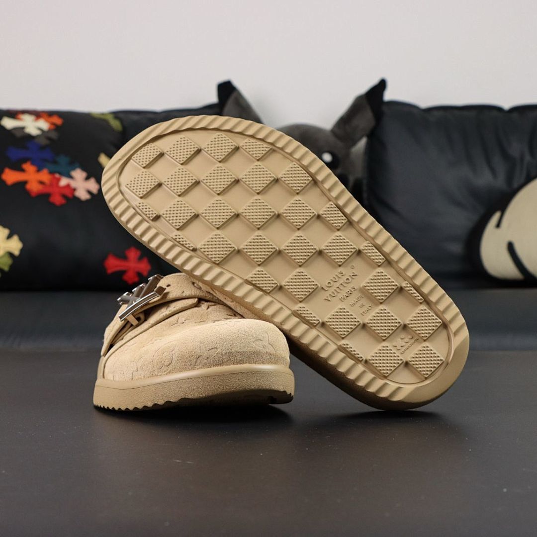 Louis Vuitton Dreamy Loafer Monogram-Embossed Suede Beige