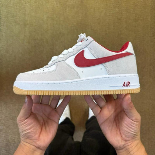 Nike Air Force 1 Low Summit White University Red Light Smoke Grey Gum Light Brown DV0788-100