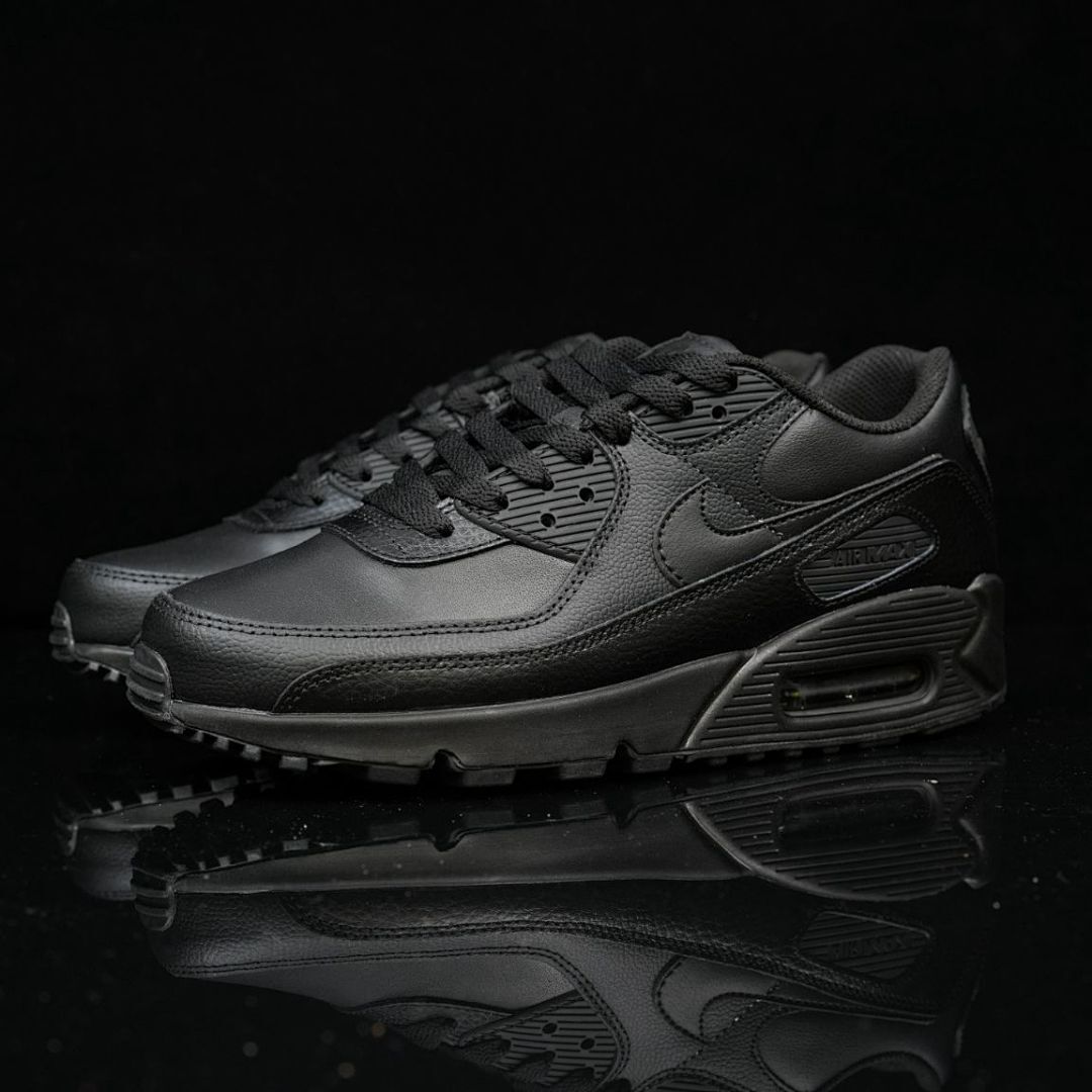 Nike Air Max 90 Leather Triple Black 537384-090