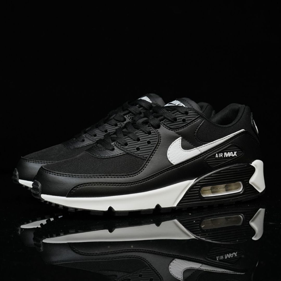 Nike Air Max 90 Leather Black White 302519-001