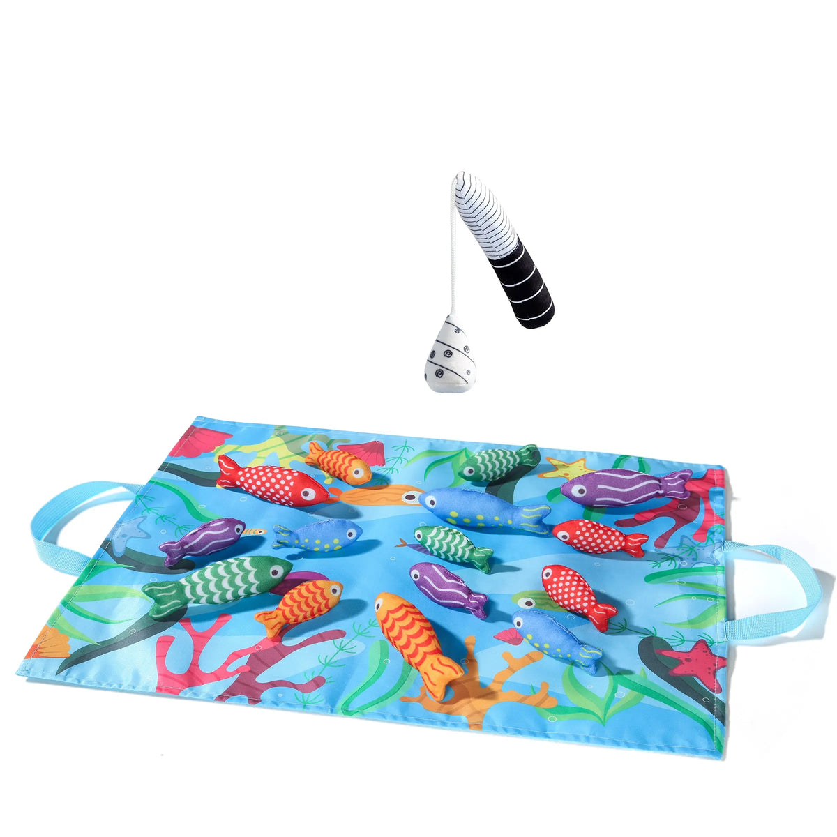 Fabric Fishing Game Mat with Colourful Fish