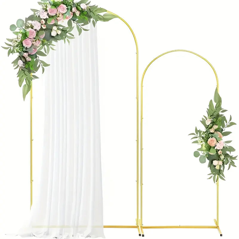 Gold Arched Metal Backdrop Frames, Set of Three