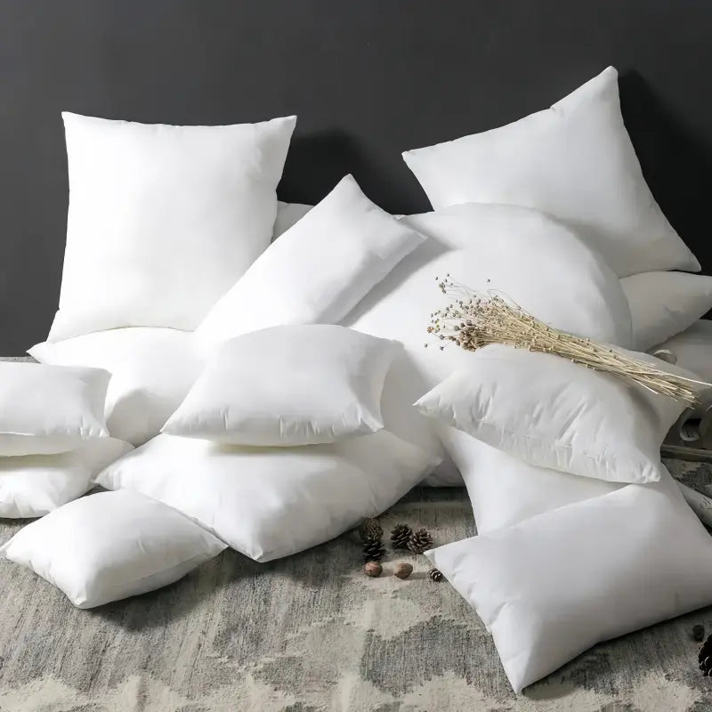 White Square Pillow Inserts for Sofas and Beds