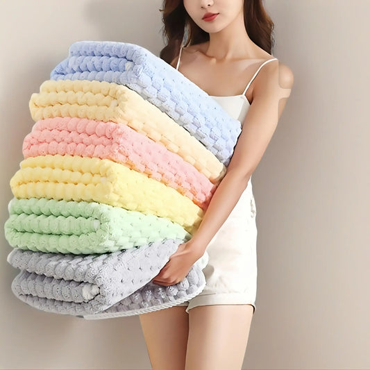 Pastel Textured Bubble Pile Bath Towel Stack