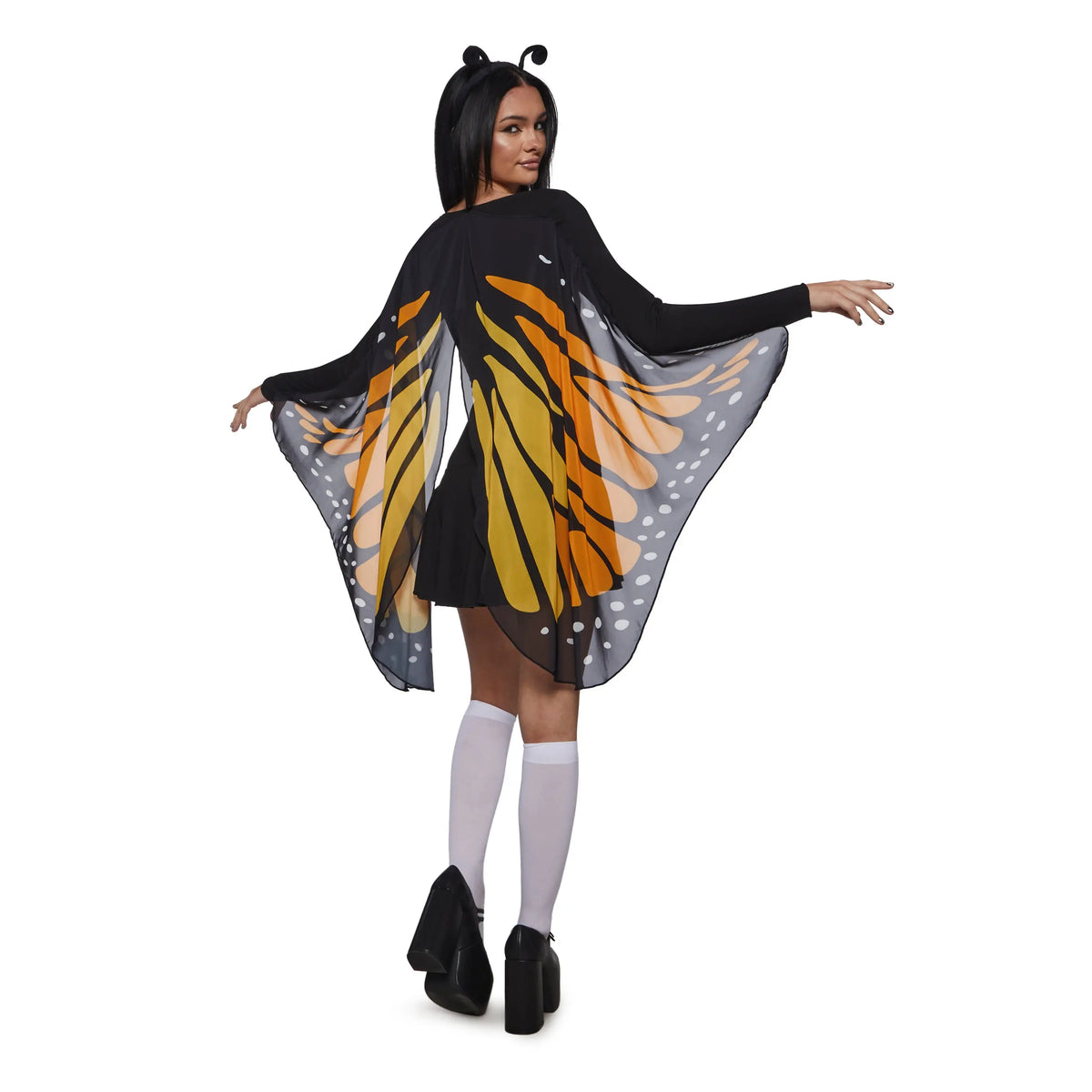 Butterfly Wing Costume Dress with Antenna Headband
