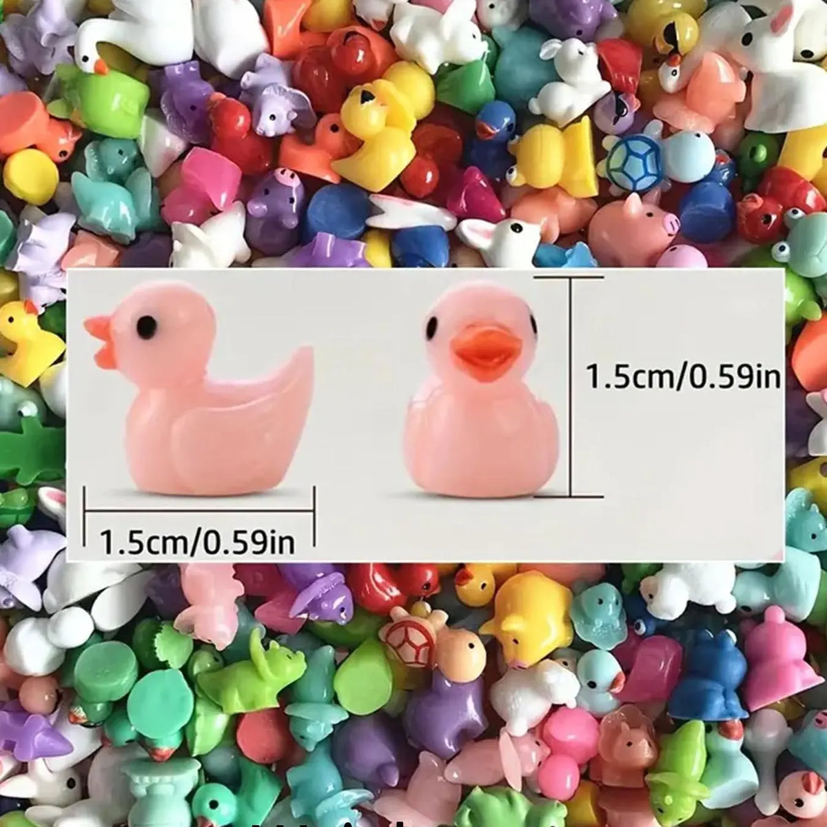 Assorted Miniature Resin Animal and Mushroom Figurines