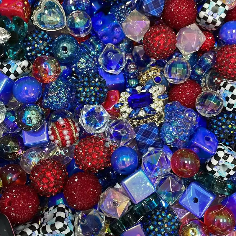 Mixed Orange And Amber Acrylic Craft Beads