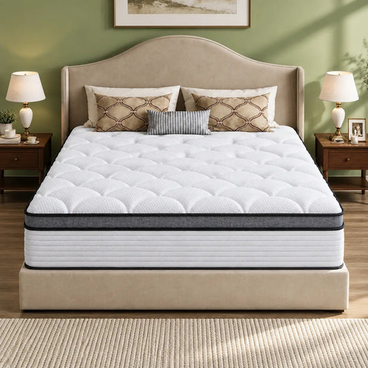 Quilted White Top Pocket Spring Mattress