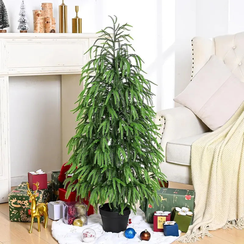 Artificial Evergreen Tree in Dark Grey Pot