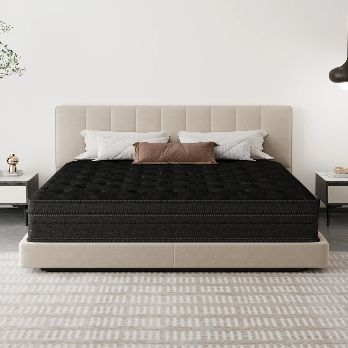 Thick Black Quilted Top Mattress