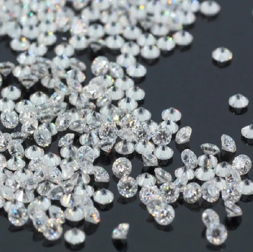 Loose Clear Round Faceted Gemstones for Jewelry Making