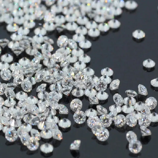 Loose Clear Round Faceted Gemstones for Jewelry Making