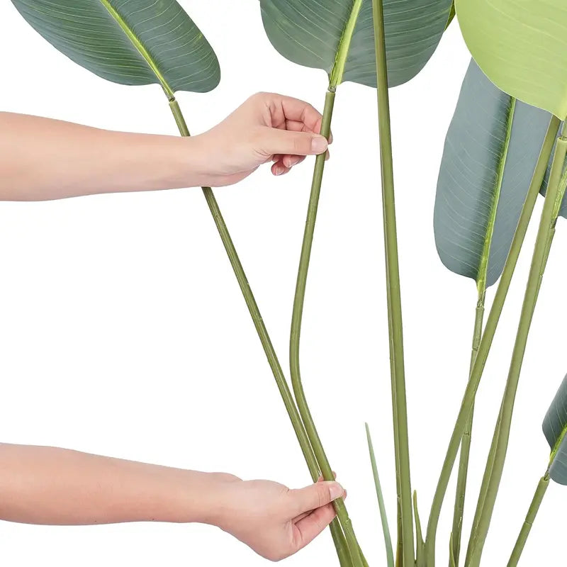 Tall Artificial Tropical Plant in Black Pot