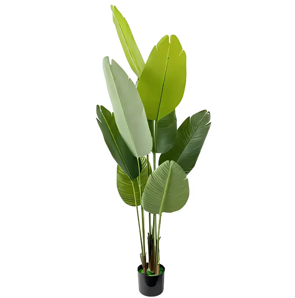 Tall Artificial Tropical Plant in Black Pot