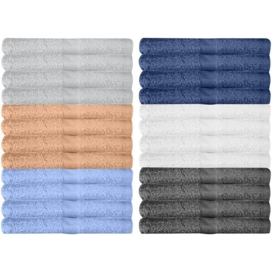 Twenty-Four Piece Multicolour Cotton Washcloth Set