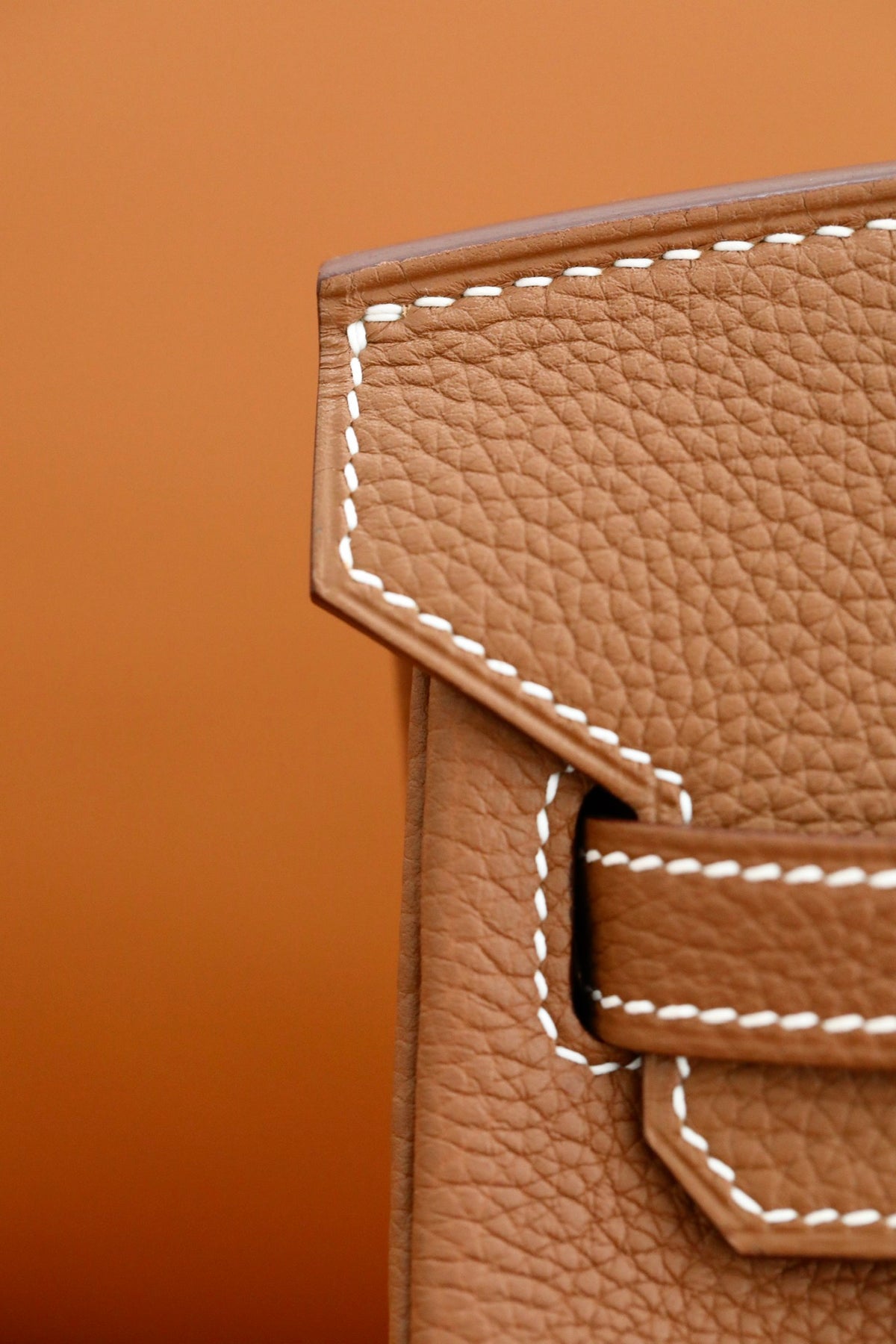 Luxury Tan Leather Top Handle Handbag with Gold-Tone Hardware