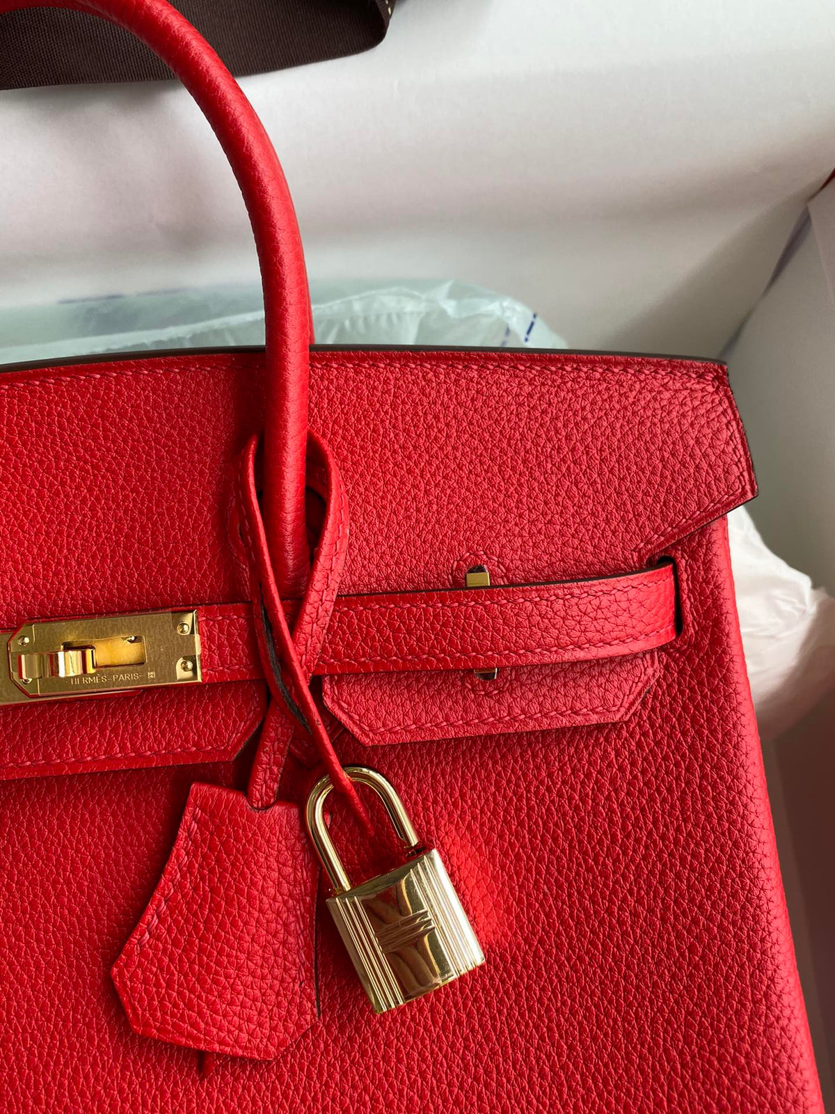 Hermès Birkin 25 Red Togo Leather with Gold Hardware