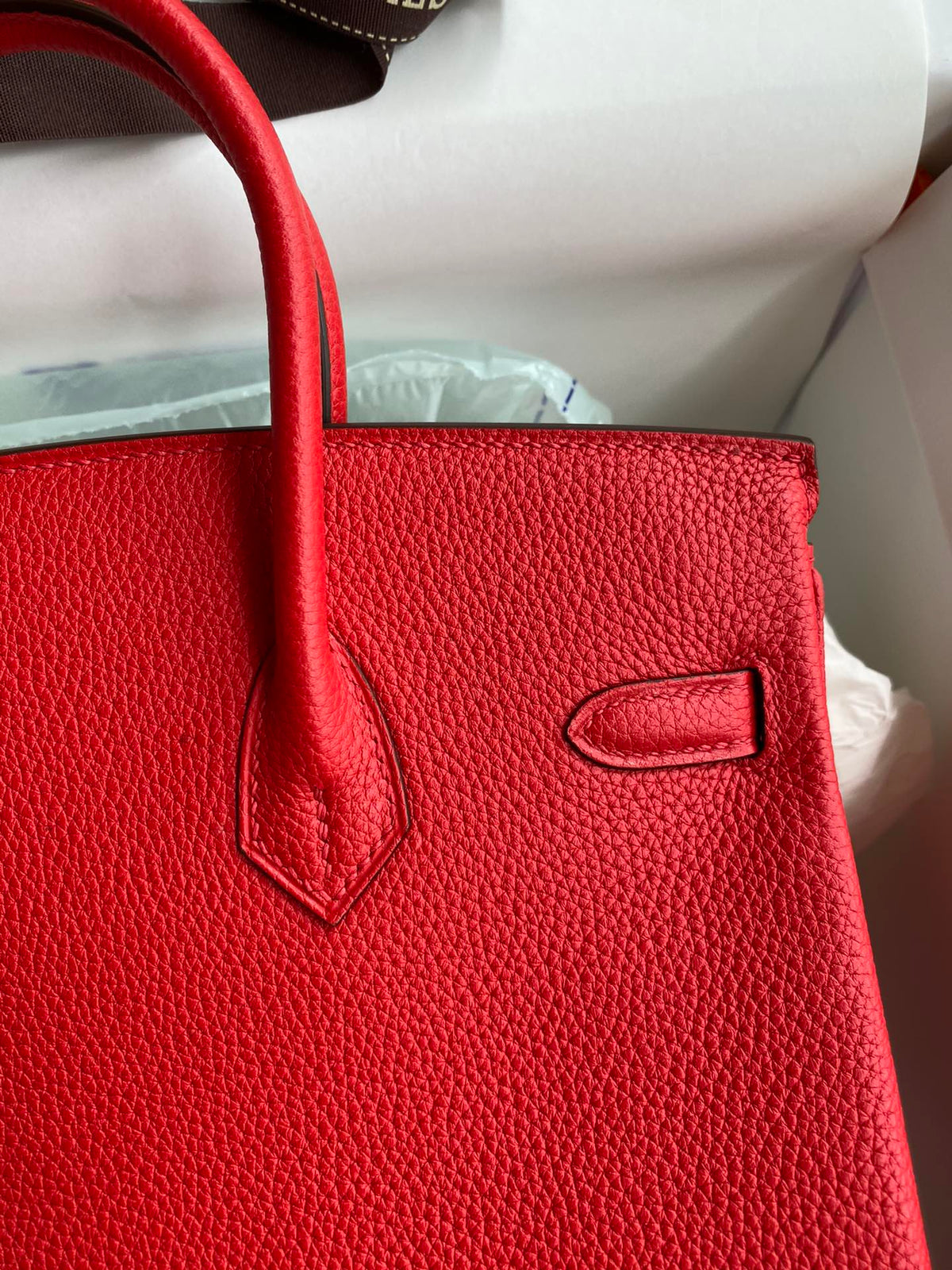 Hermès Birkin 25 Red Togo Leather with Gold Hardware