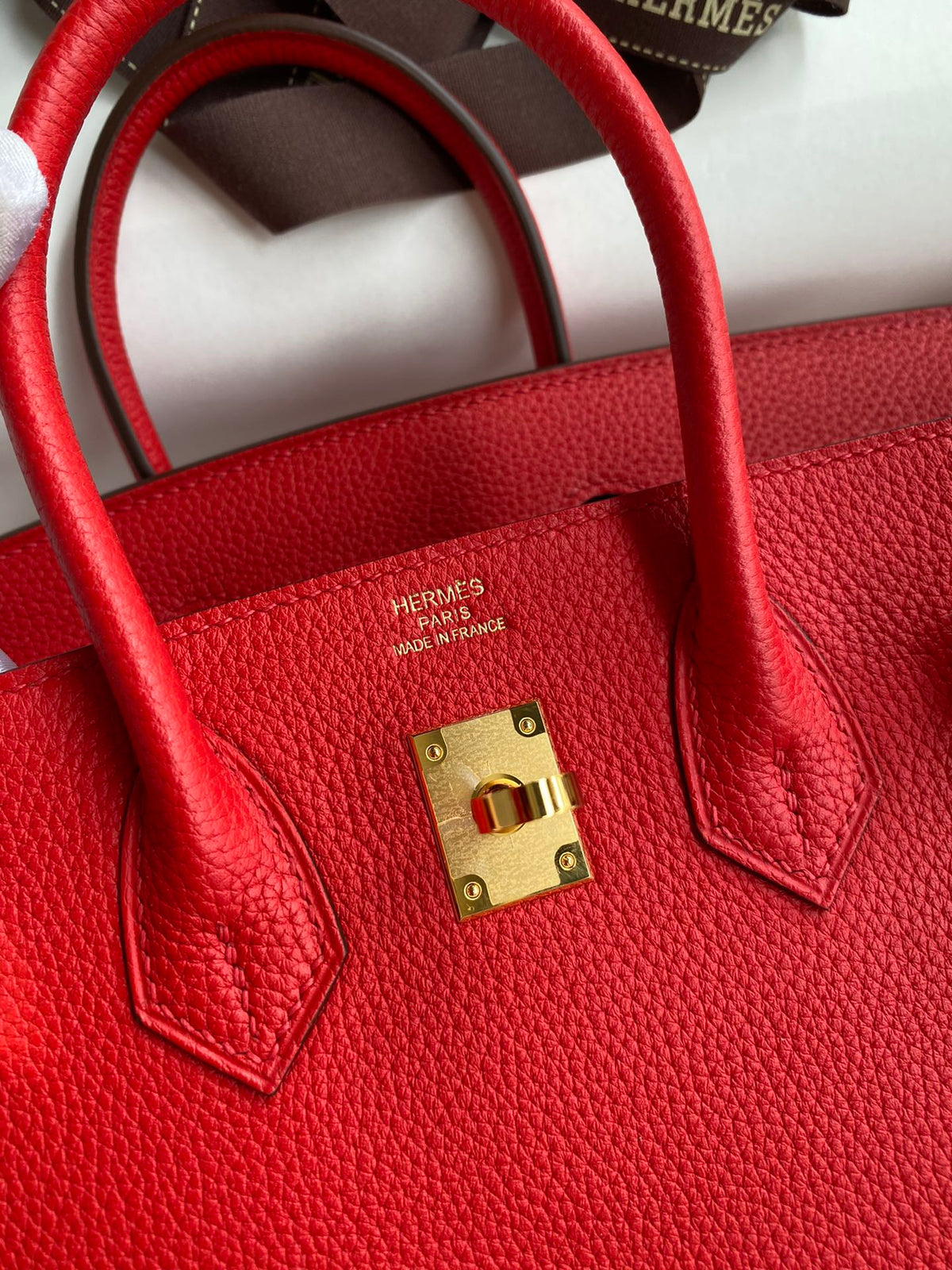 Hermès Birkin 25 Red Togo Leather with Gold Hardware