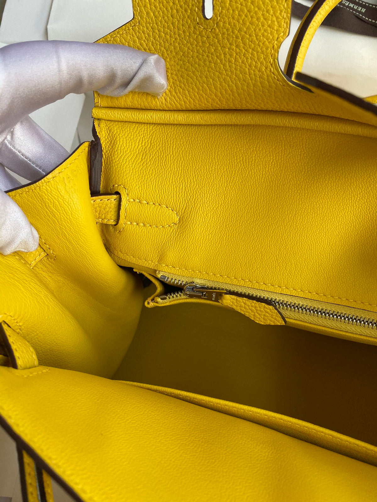 Hermès Birkin Bag Yellow Leather with Silver Hardware