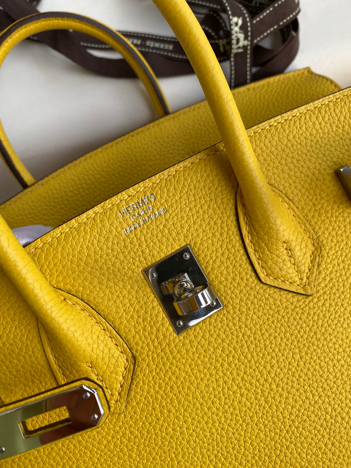 Hermès Birkin Bag Yellow Leather with Silver Hardware