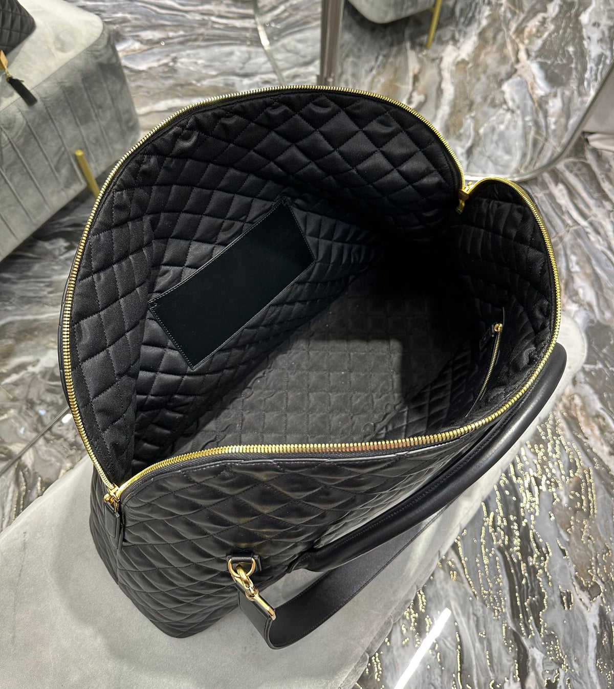 Saint Laurent Icare Maxi Shopping Bag - Black Quilted Lambskin