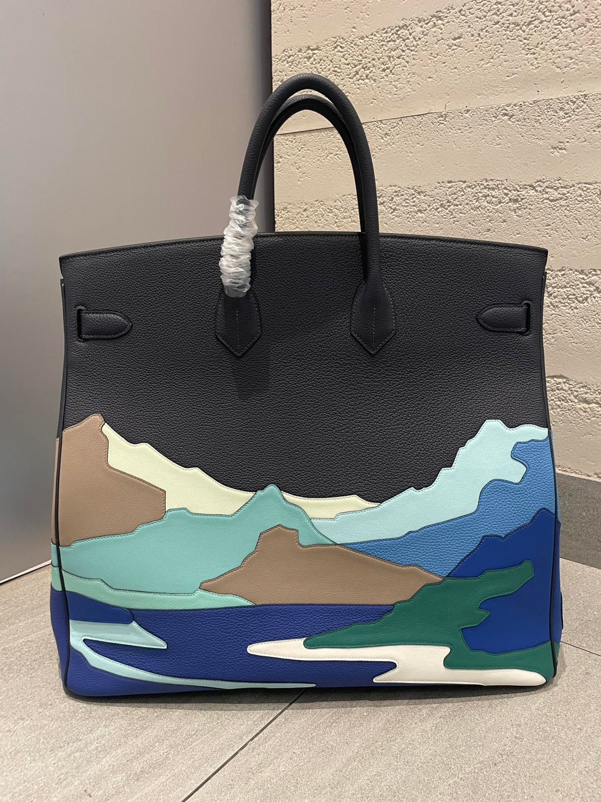 Hermès Birkin 40 Endless Road Black Leather Handbag with Silver Hardware
