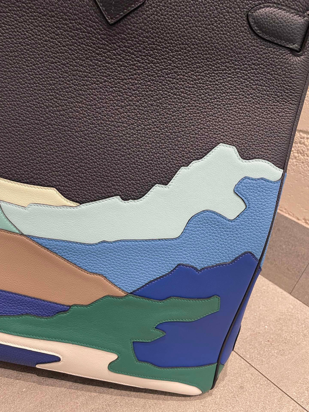 Hermès Birkin 40 Endless Road Black Leather Handbag with Silver Hardware